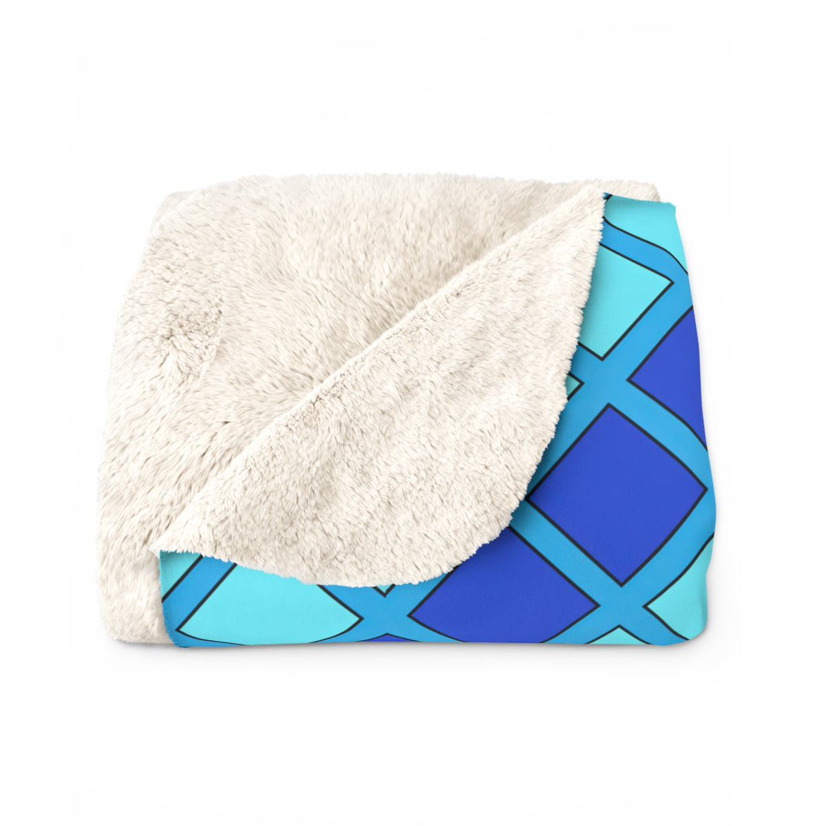 Harlequin Gold Grid Sherpa Fleece Blanket – Ice Jewel
