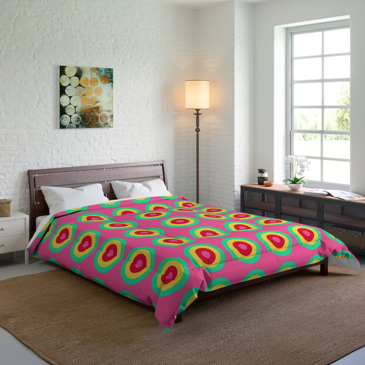 Giant Op-Art Jewel Rings Comforter – Candy Christmas