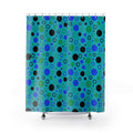Bubble Outlines Shower Curtain – Peacock Jewel