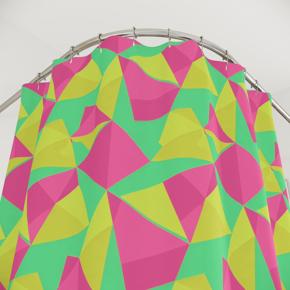 Faceted Gold Panels Shower Curtain – Candy Christmas