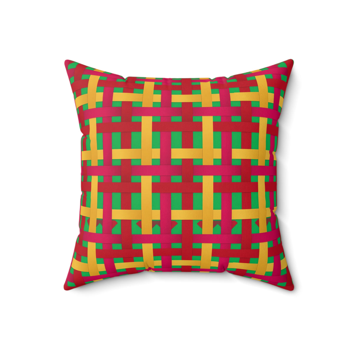 Big Jewel Ribbon Weave Faux Suede Cushion – Ribbon Weave Pattern