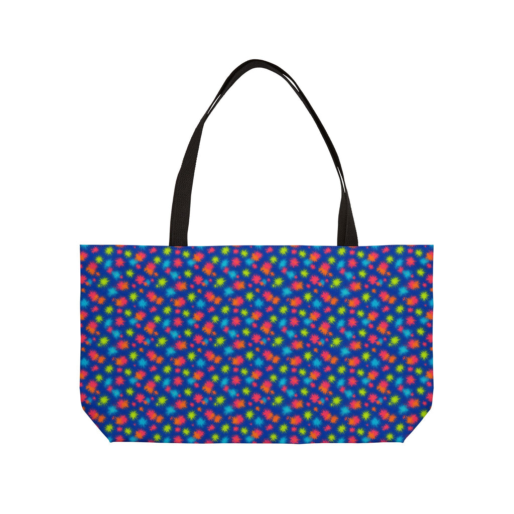 Speckle Bleed Weekender Tote Bag – Ice Dye Pattern