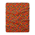 Layered Gesture Scribbles Sherpa Fleece Blanket – Gestural Abstract Pattern