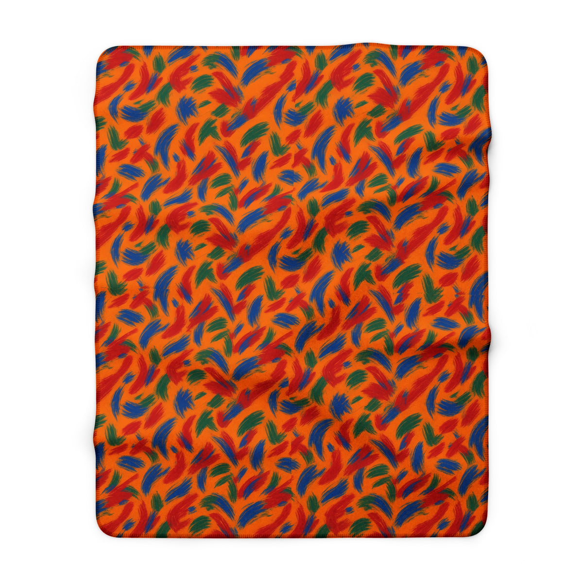 Layered Gesture Scribbles Sherpa Fleece Blanket – Gestural Abstract Pattern