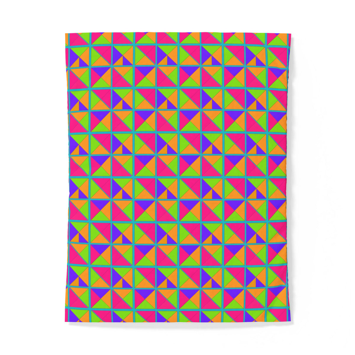 Split Square Fiesta Cotton Duvet Cover – Tropical Punch