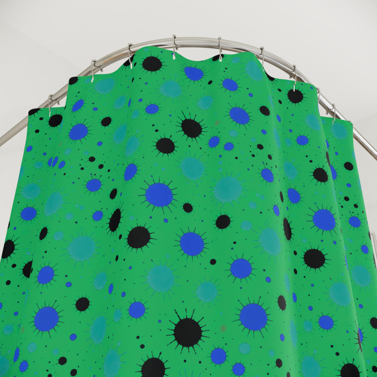 Blot Burst Shower Curtain – Ocean Jewel