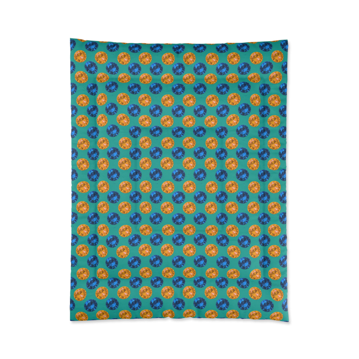 Half-Drop Gem Grid Comforter – Peacock Jewel
