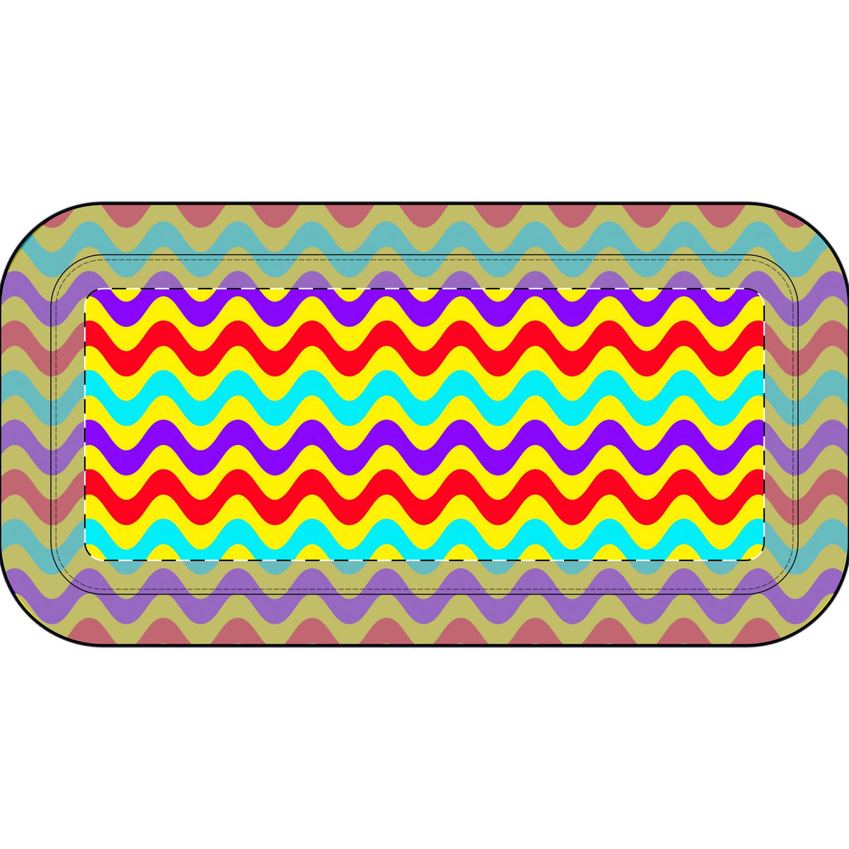 Big Ripple Chevrons Pencil Case – Op-Art Chevron Pattern