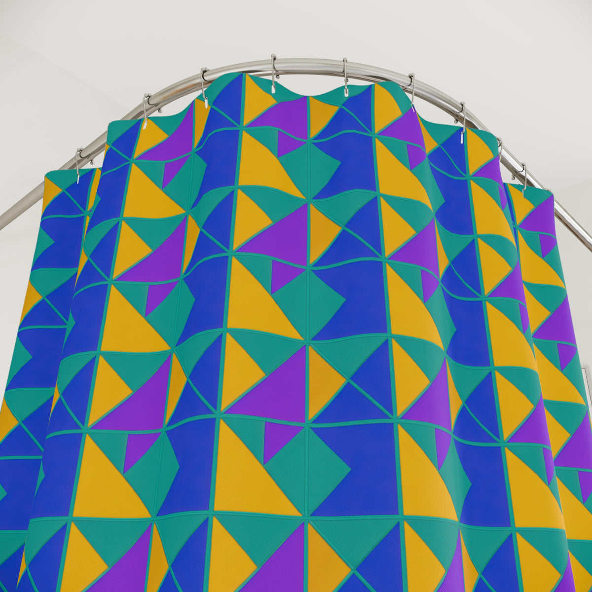 Jewel Block Quilt Shower Curtain – Peacock Jewel