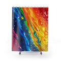 Rainbow Drip Pour Shower Curtain – Fluid Pour Art