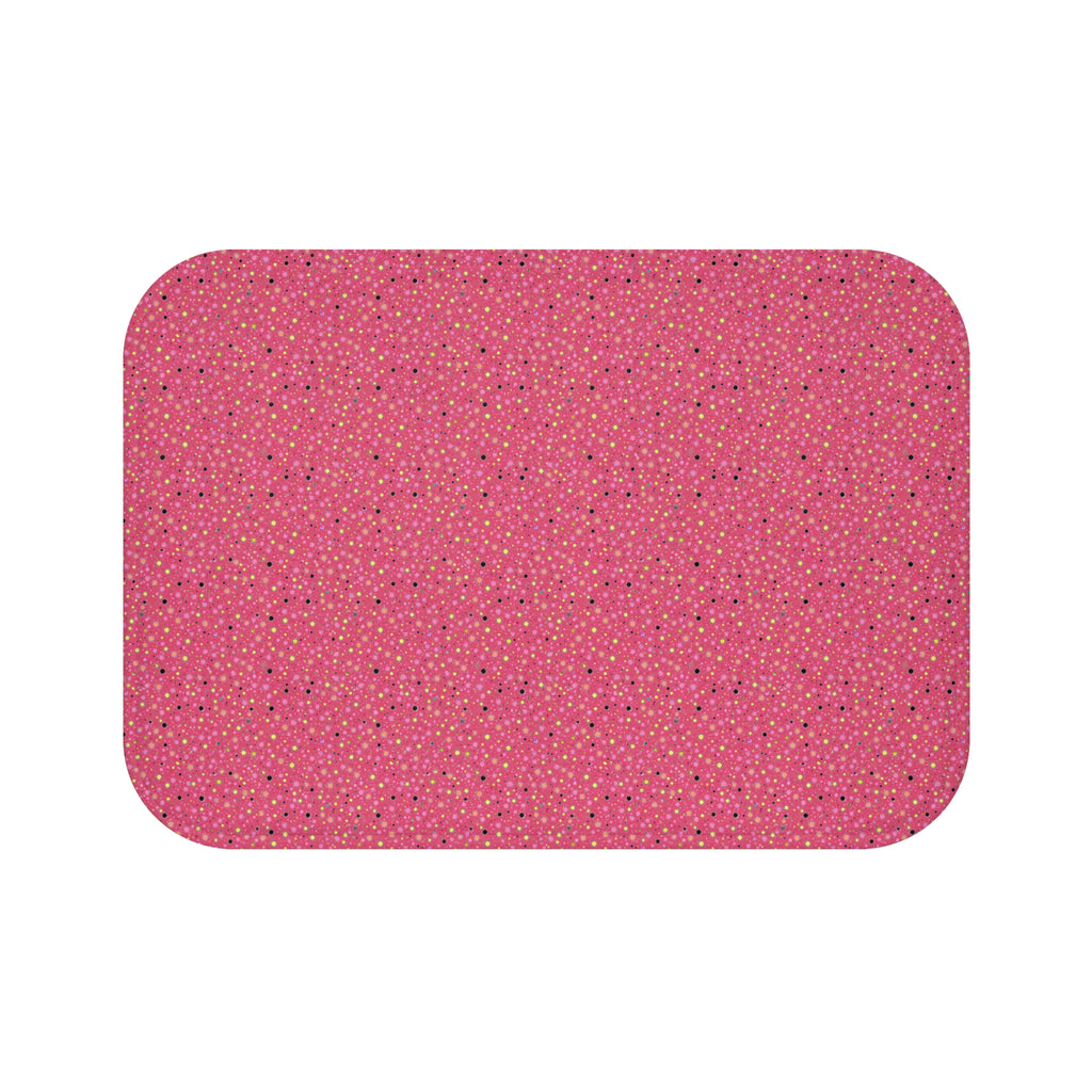 Confetti Spatter Bath Mat – Candy Pop on Raspberry