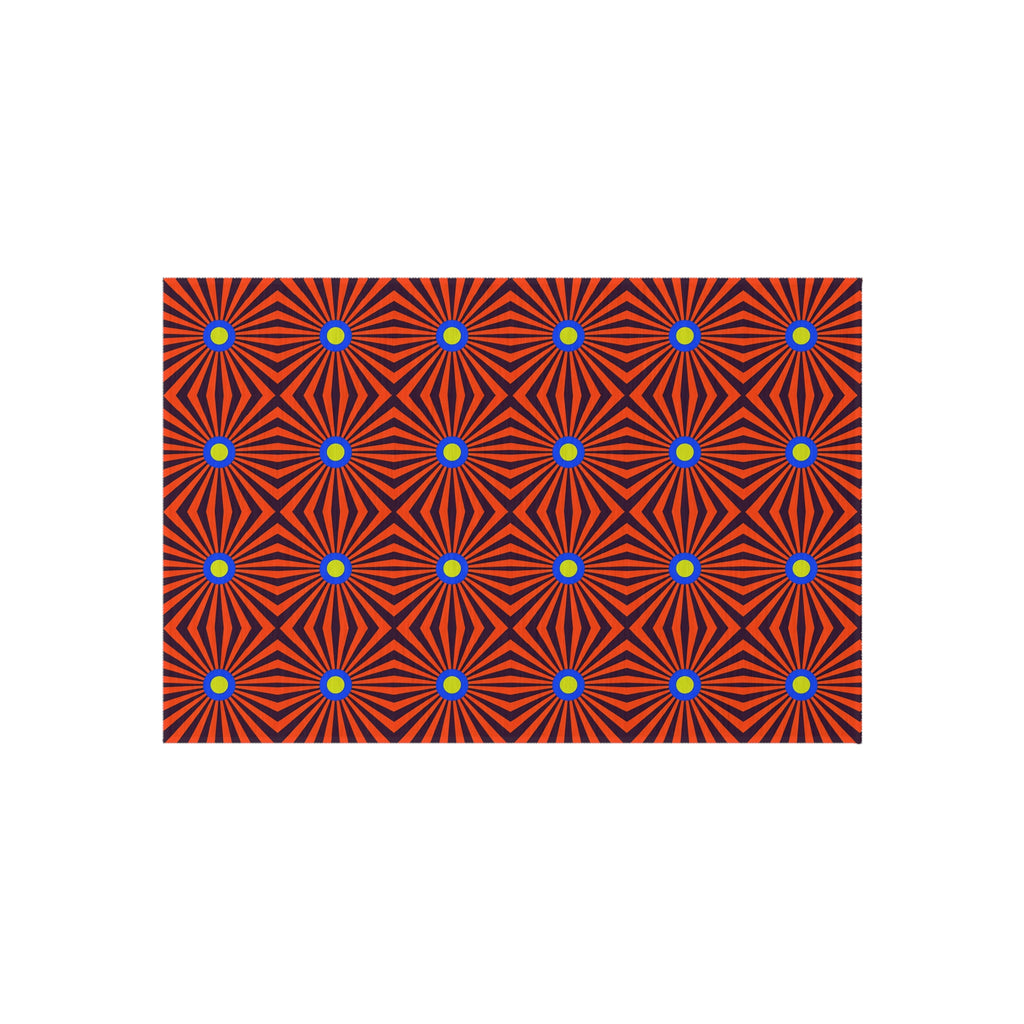 Starburst Stripes Outdoor Rug – Op-Art Pattern