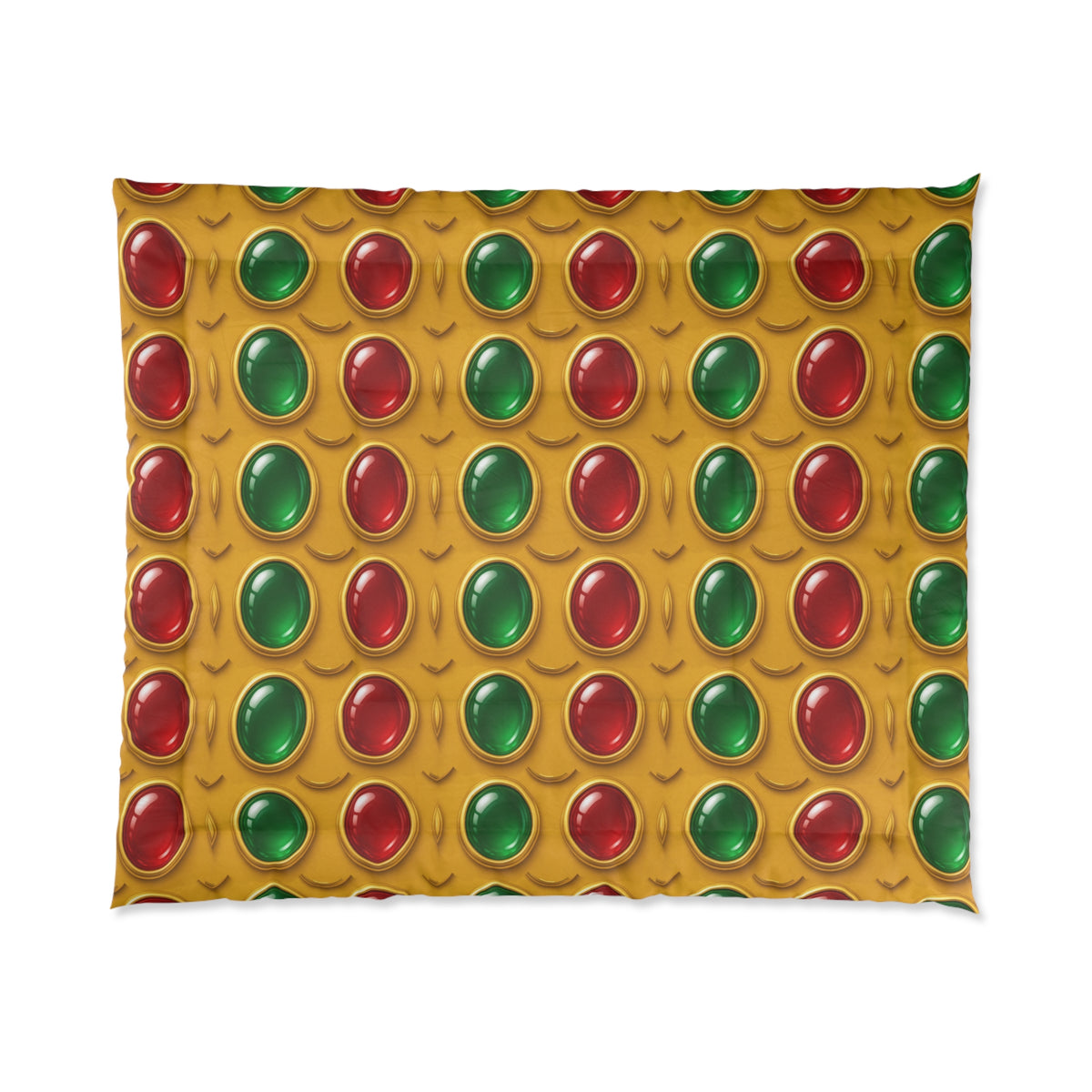 Grand Gold Cabochon Frames II Comforter – Cabochon Geometric Pattern