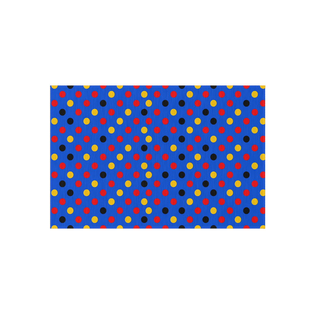 Dot Scatter Blue Outdoor Rug – Pop Abstract Pattern