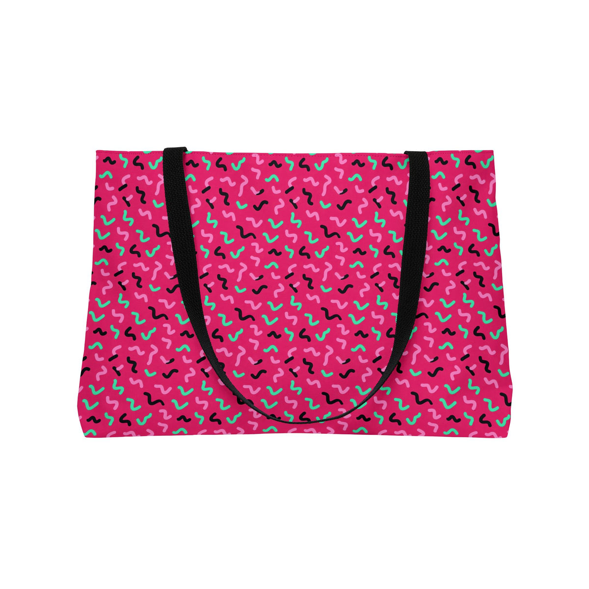 Squiggle Strokes Weekender Tote Bag – Candy Pop on Raspberry
