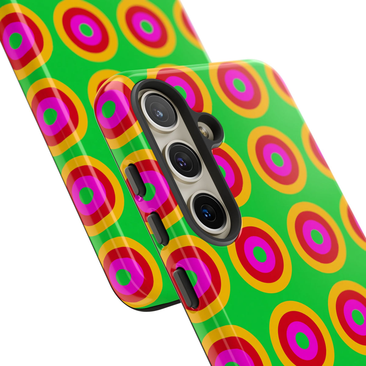 Giant Op-Art Jewel Rings Tough Phone Case – Op-Art Concentric Circles Pattern