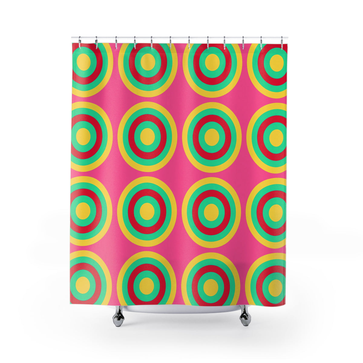 Mega Ring Grid Shower Curtain – Candy Christmas