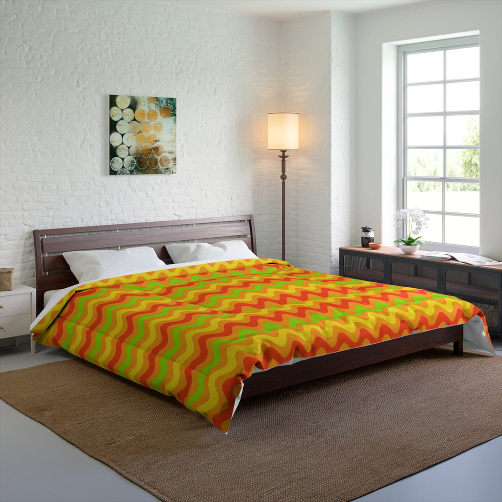 Big Ripple Chevrons Comforter – Hot Citrus