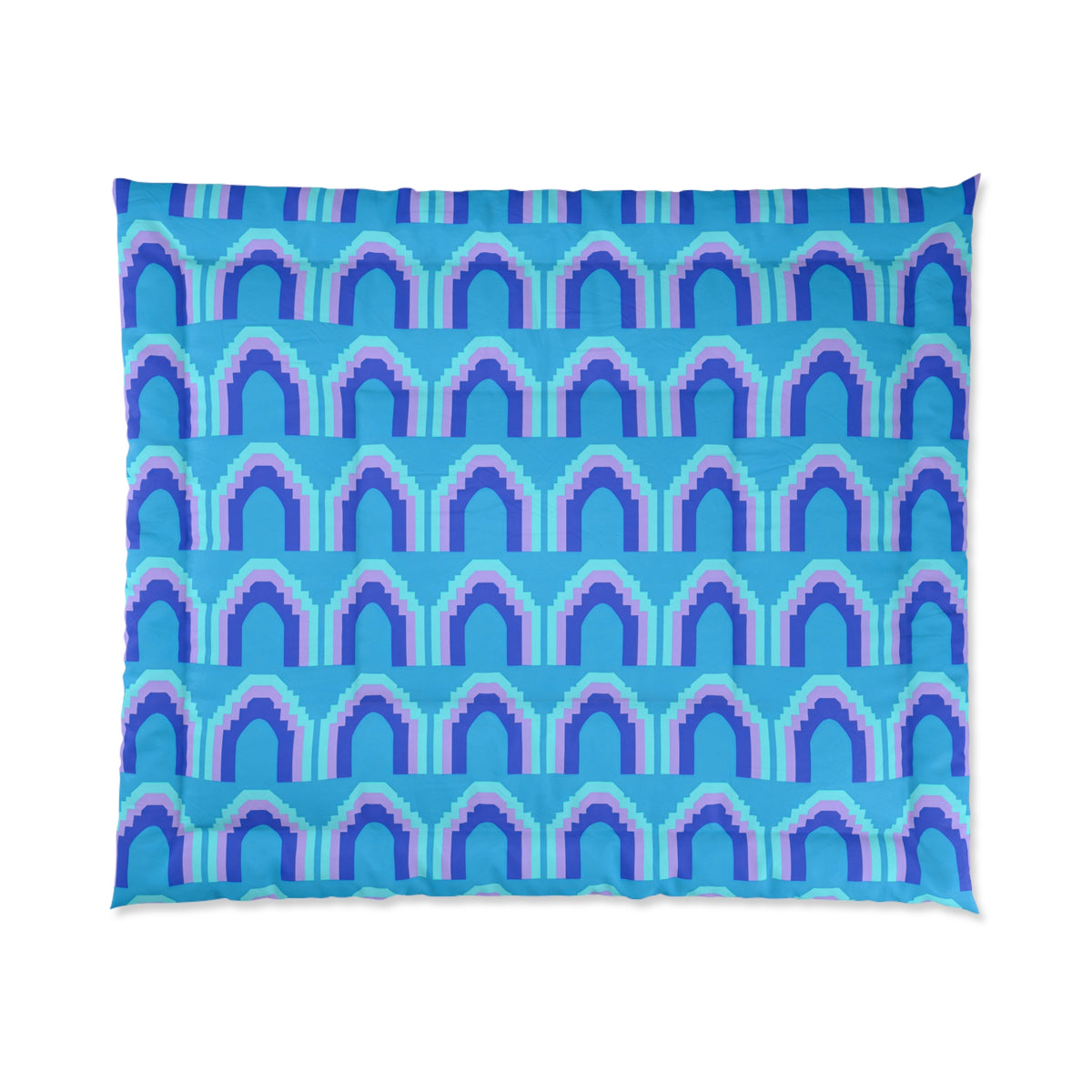 Grand Stepped Arches Comforter – Ice Jewel