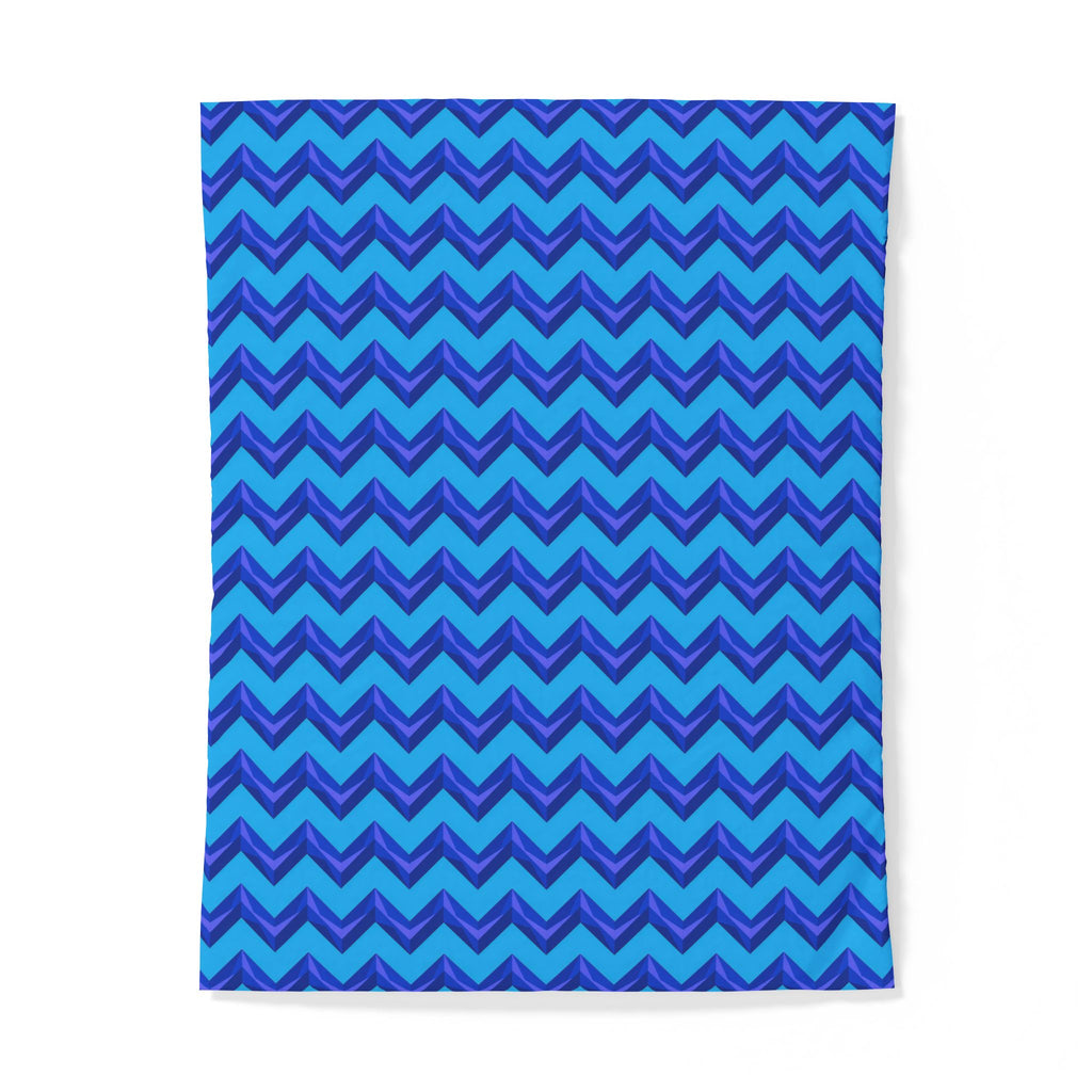 Broad Cut-Gem Chevrons Cotton Duvet Cover – Ice Jewel