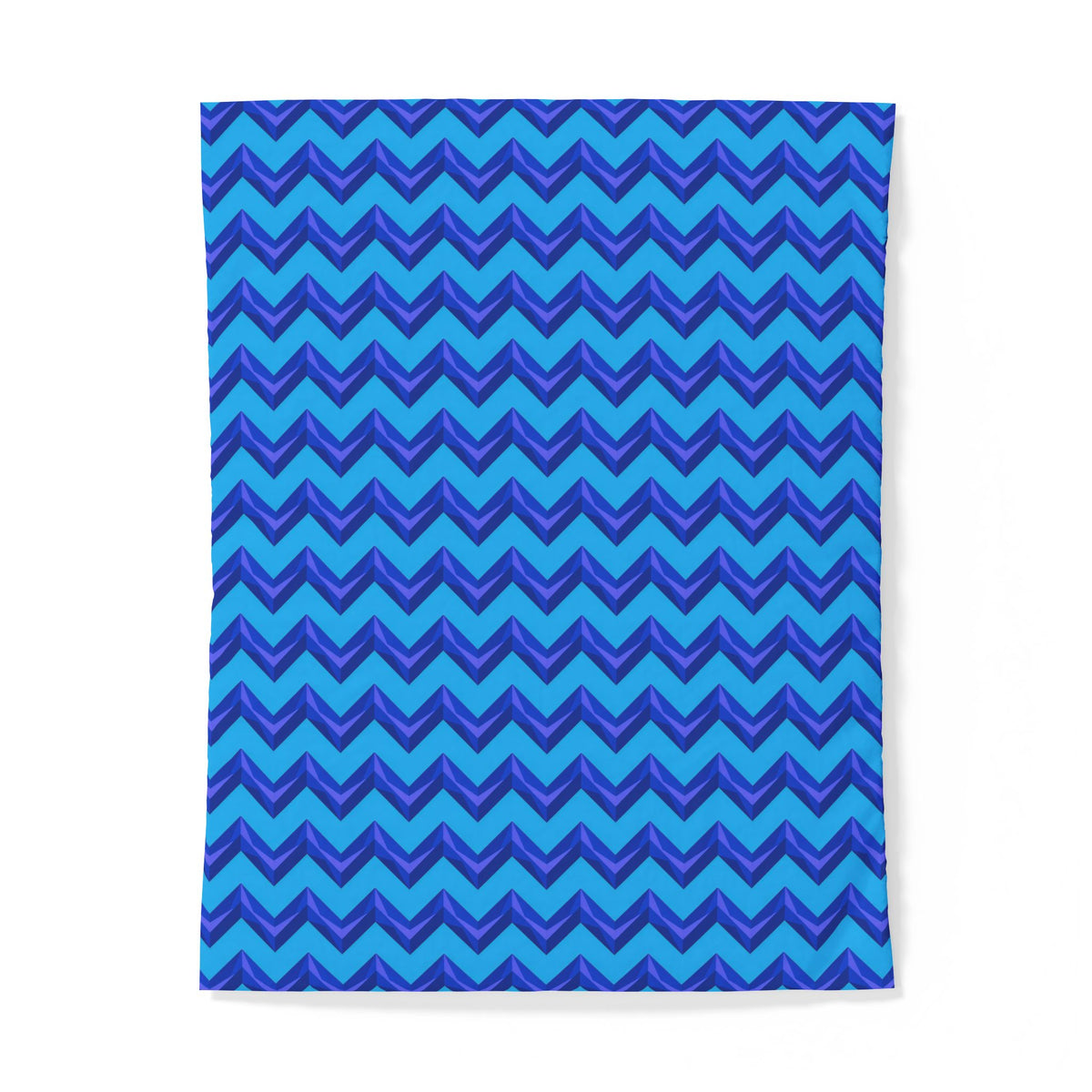 Broad Cut-Gem Chevrons Cotton Duvet Cover – Ice Jewel