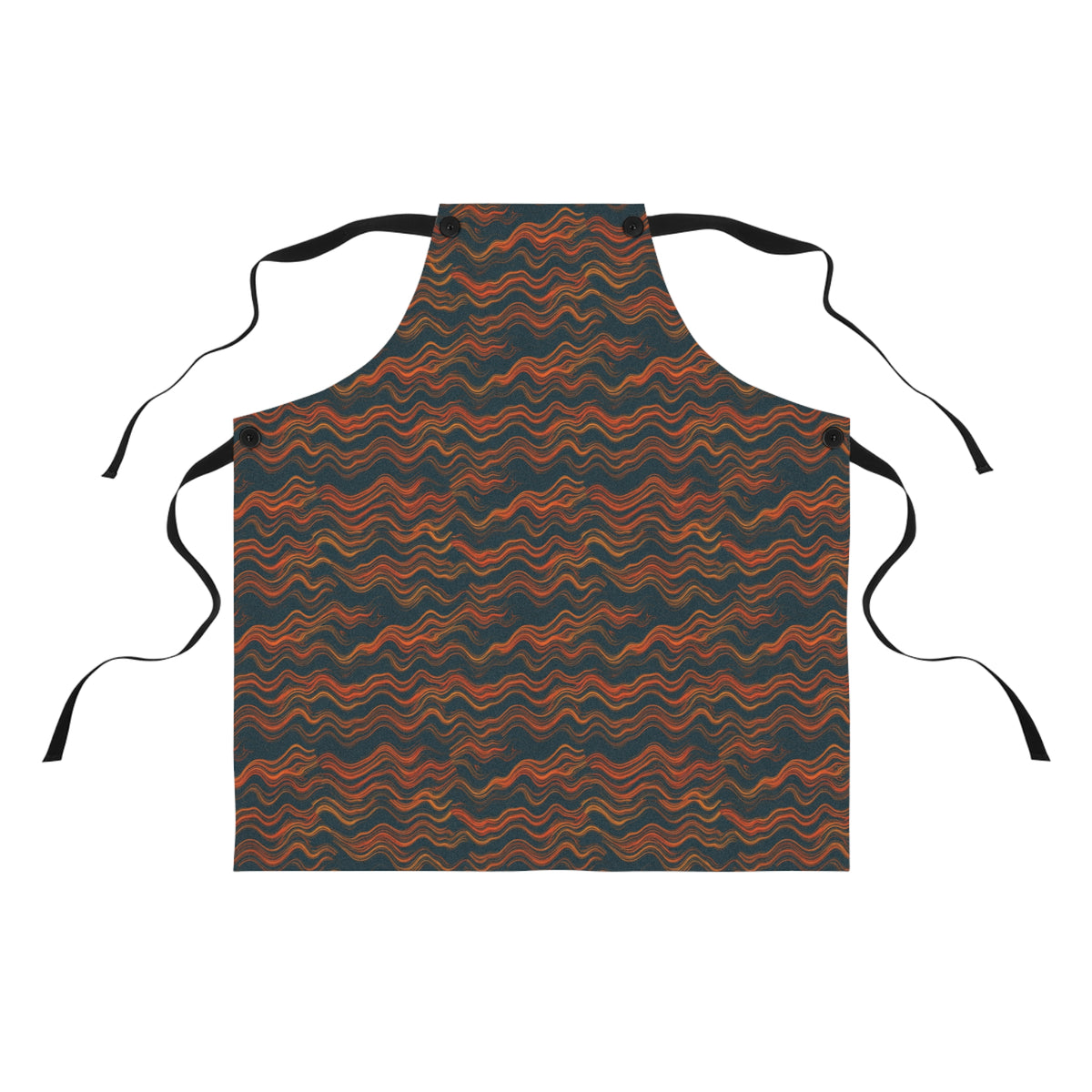 Fine Wave Bands Apron – Combed Marbling Pattern