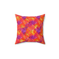 Layered Wash Shards Faux Suede Cushion – Wet-In-Wet Abstract Pattern