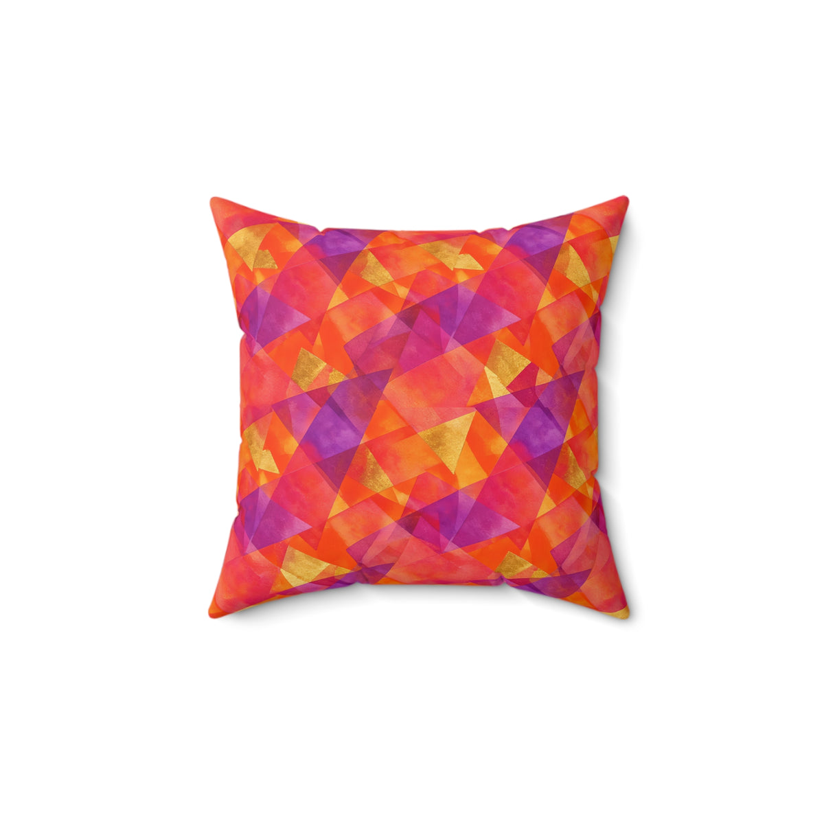 Layered Wash Shards Faux Suede Cushion – Wet-In-Wet Abstract Pattern