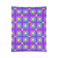 Big Ripple Squares Comforter – Candy Pastel on Grape