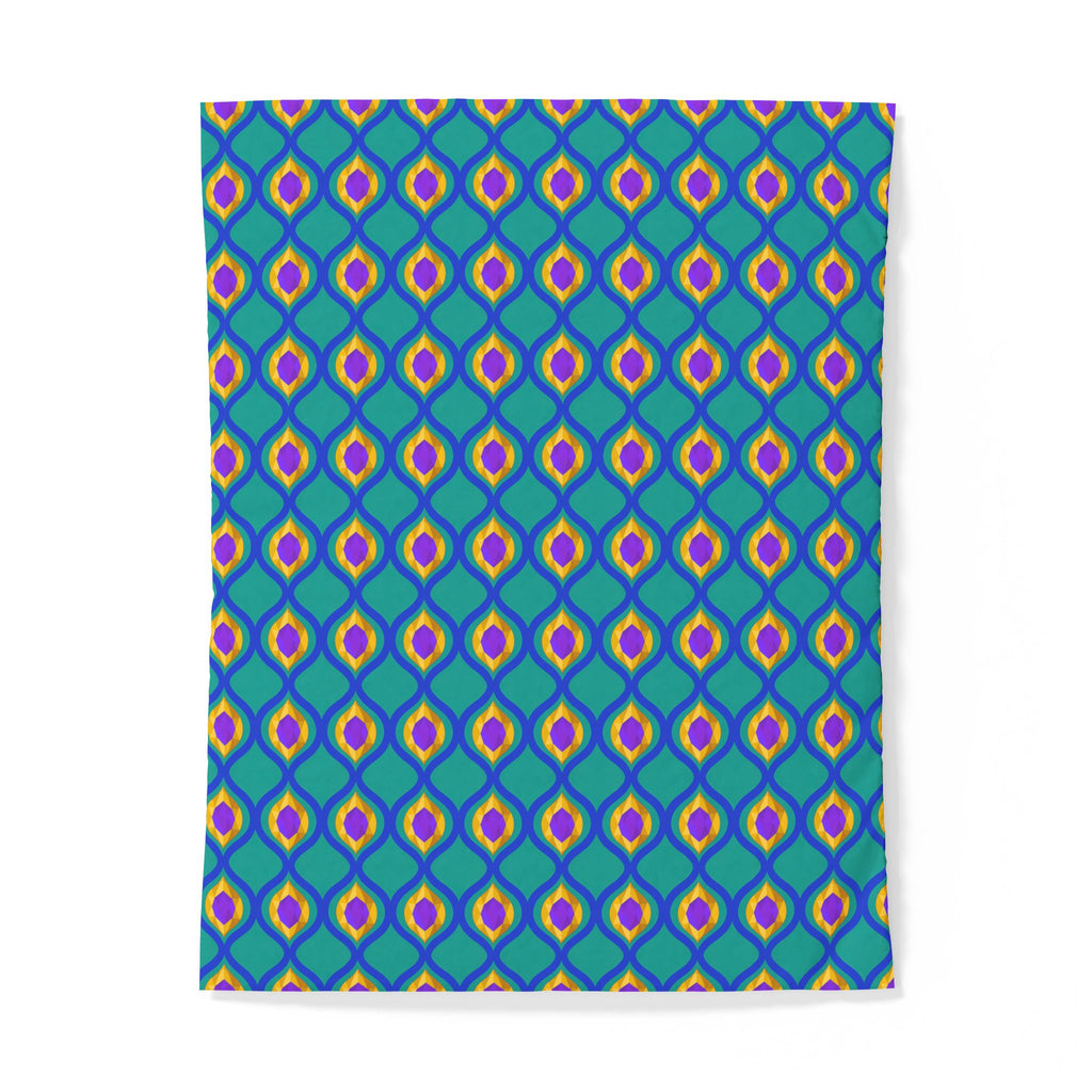 Grand Gold Ogee Lattice II Cotton Duvet Cover – Peacock Jewel