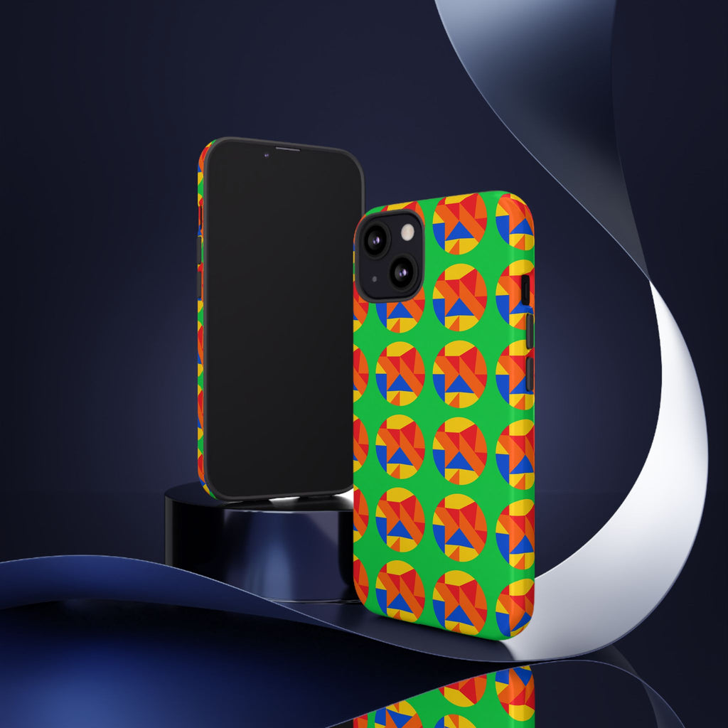 Broken Circle Planes Tough Phone Case – Cubist Abstract Pattern