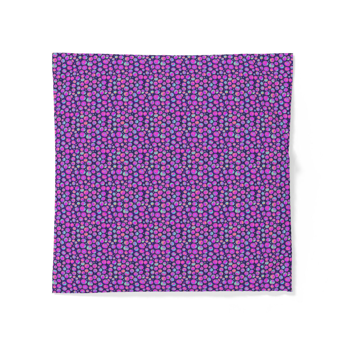 Opal Bubble Cells Cotton Duvet Cover – Holographic-Look Fluid Art Pattern