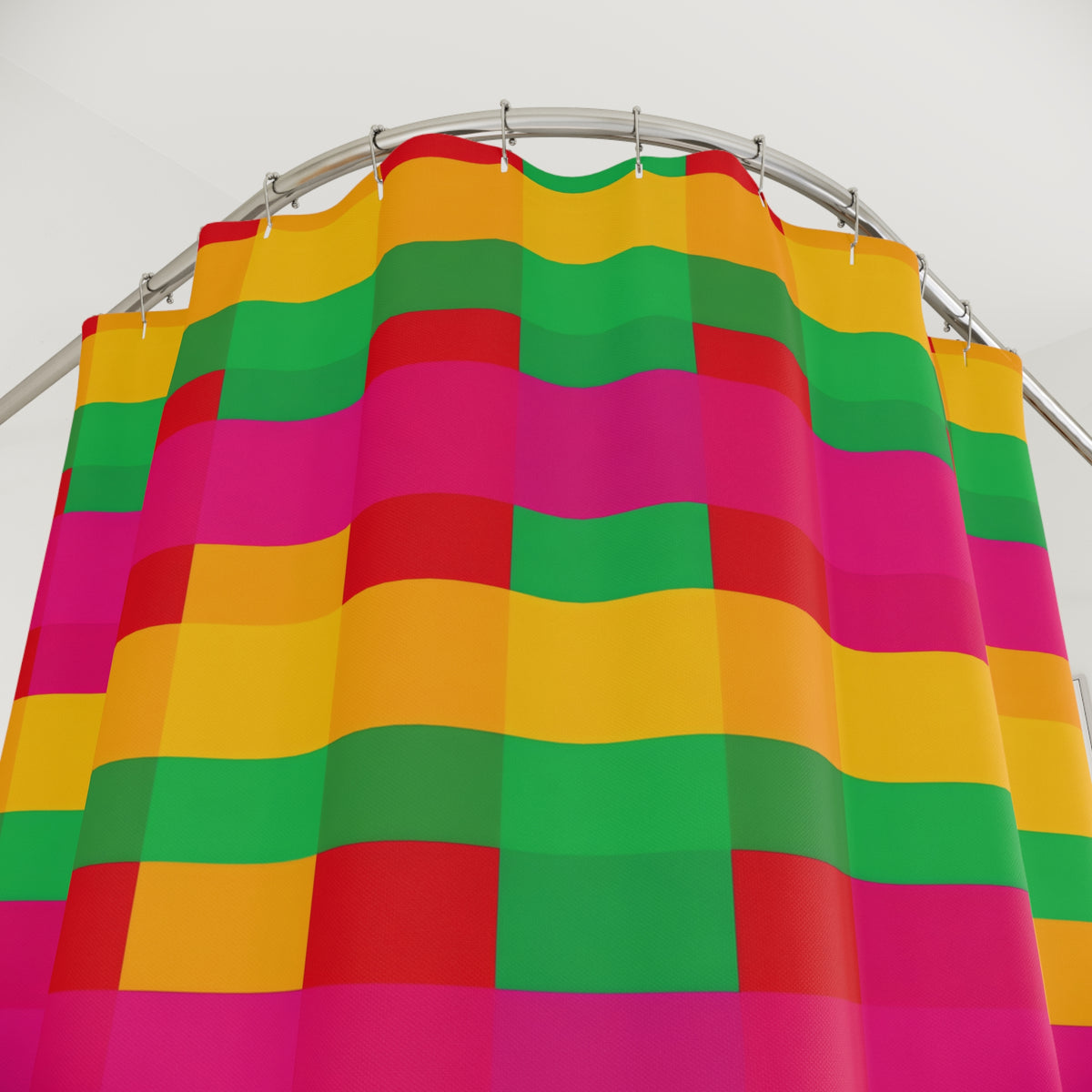 Grand Jewel Plaid Shower Curtain – Ribbon Plaid Pattern