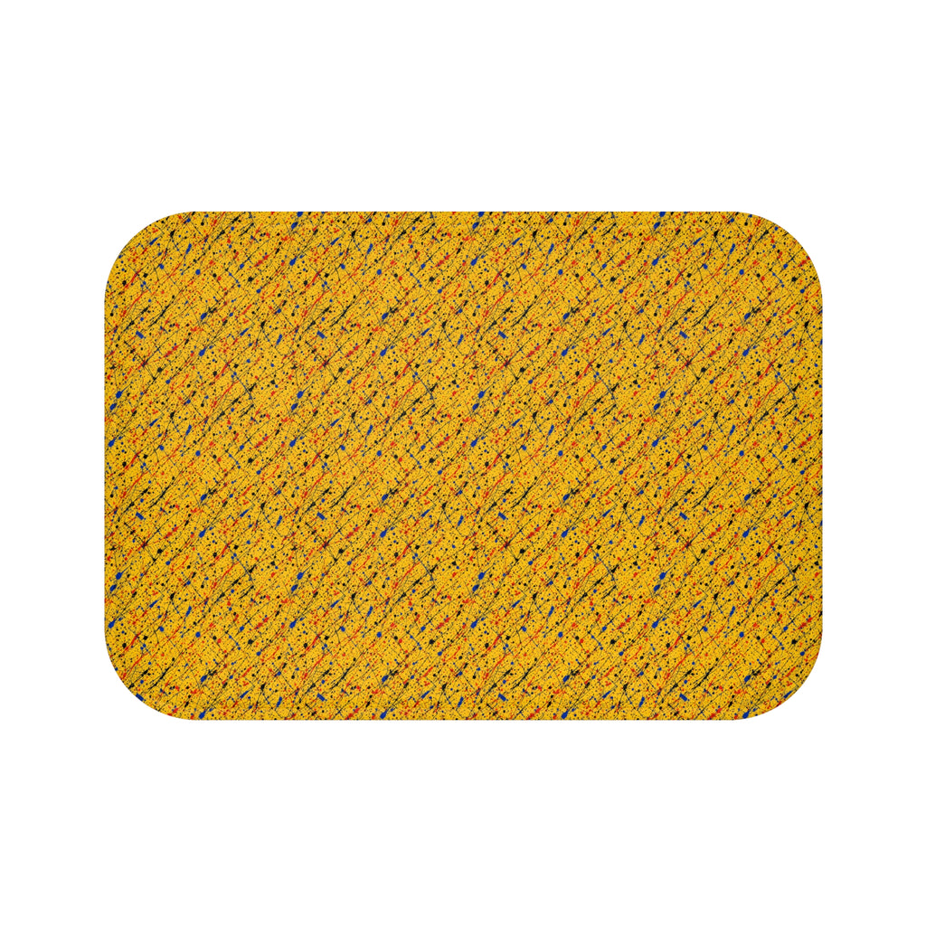 Flick Lines Bath Mat – Action-Painting Abstract Pattern