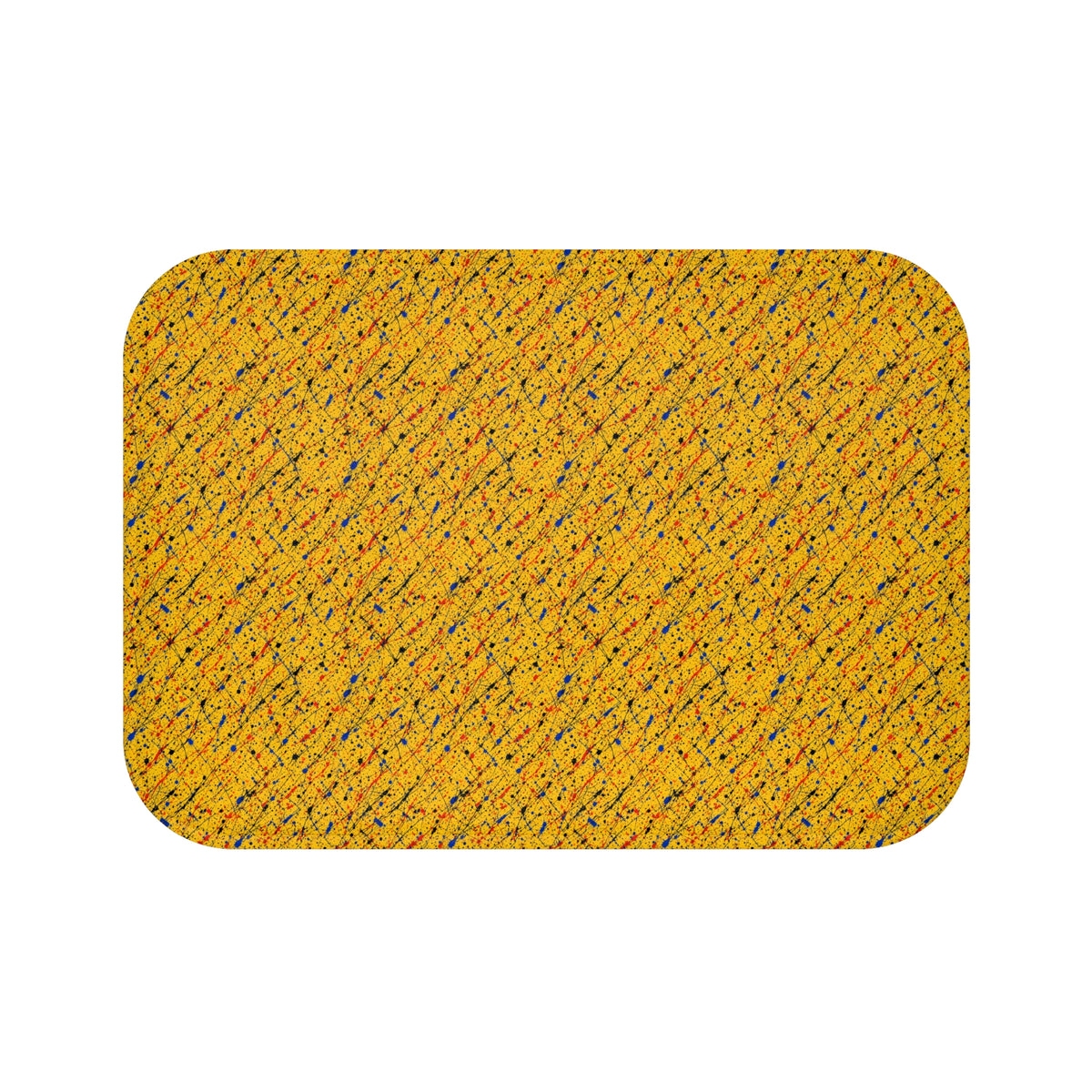 Flick Lines Bath Mat – Action-Painting Abstract Pattern