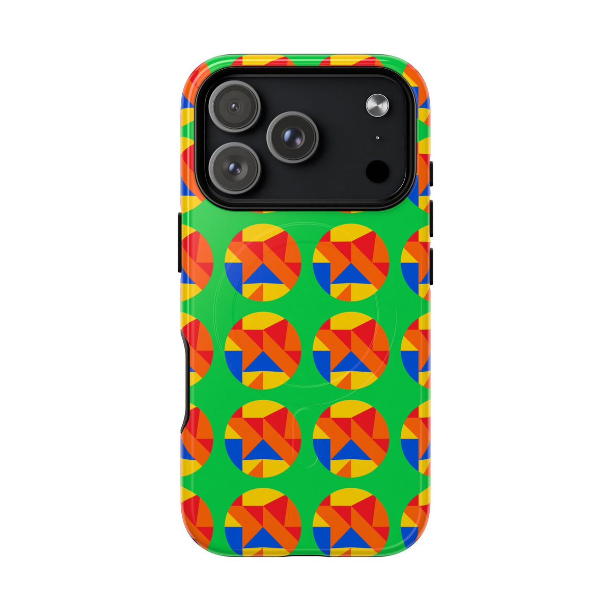 Broken Circle Planes Magnetic Tough iPhone Case – Cubist Abstract Pattern