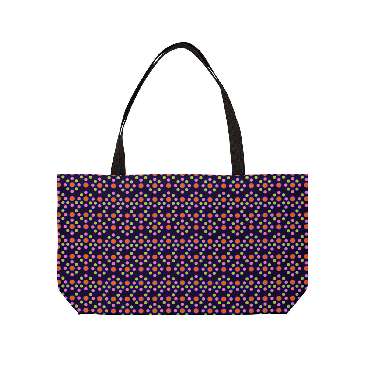 Bulging Dot Grid Weekender Tote Bag – Op-Art Pattern