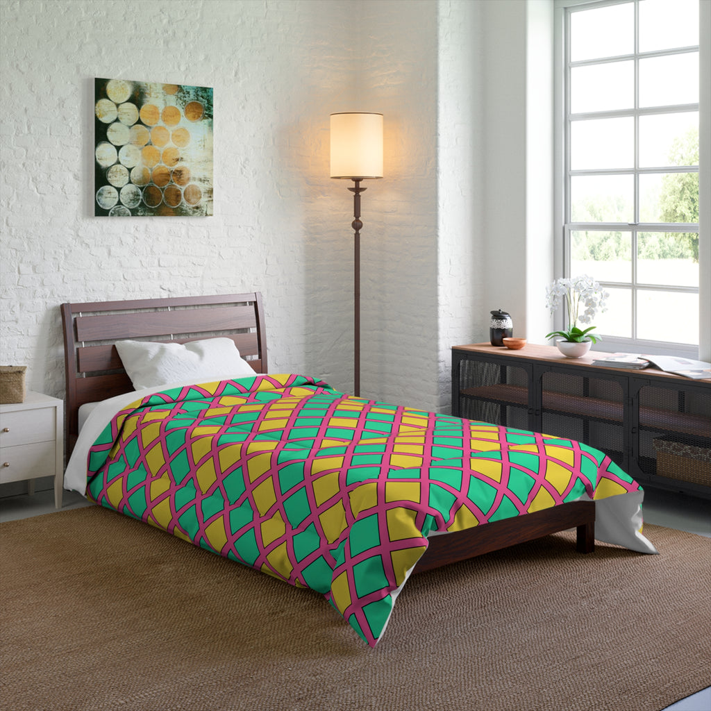 Harlequin Gold Grid Comforter – Candy Christmas