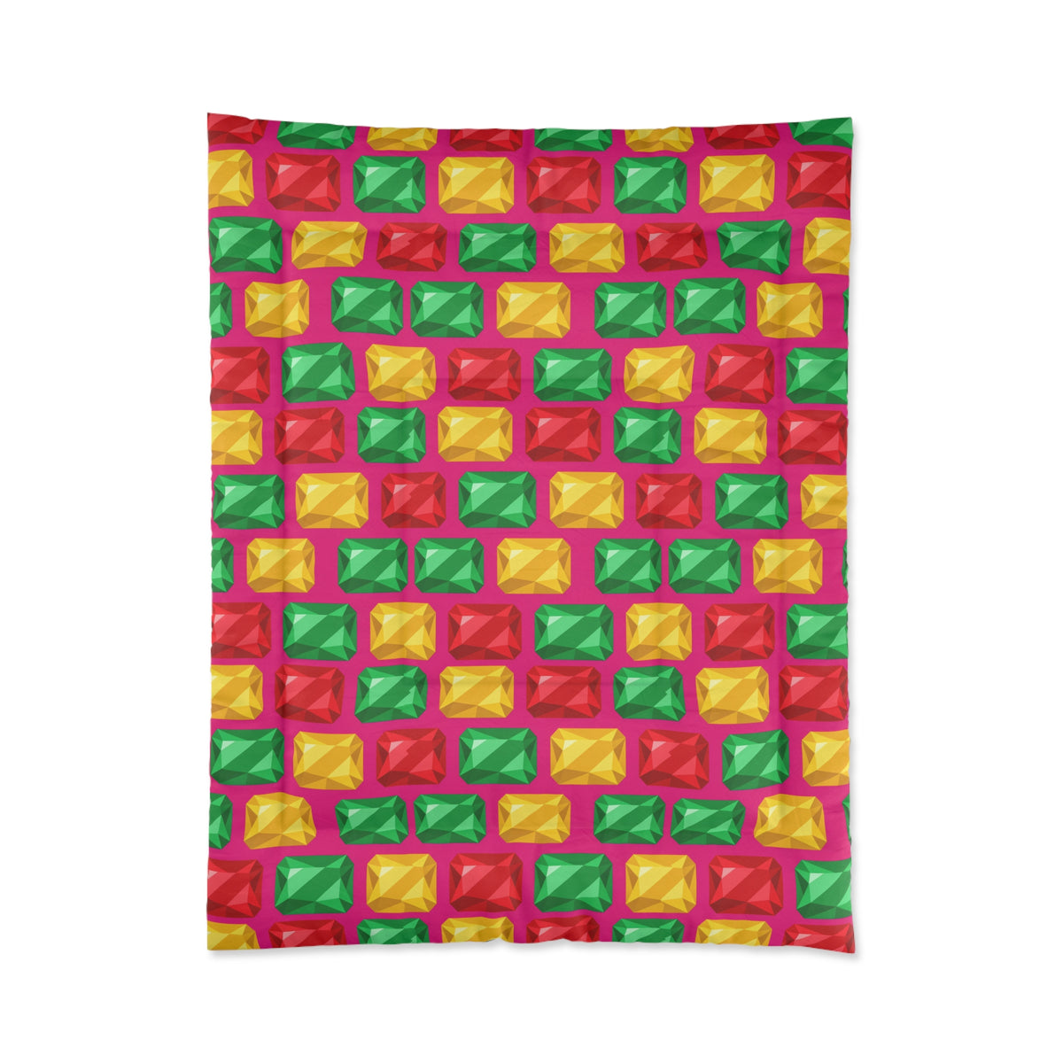 Big Stacked Gem Bars Comforter – Geometric Blocks Pattern
