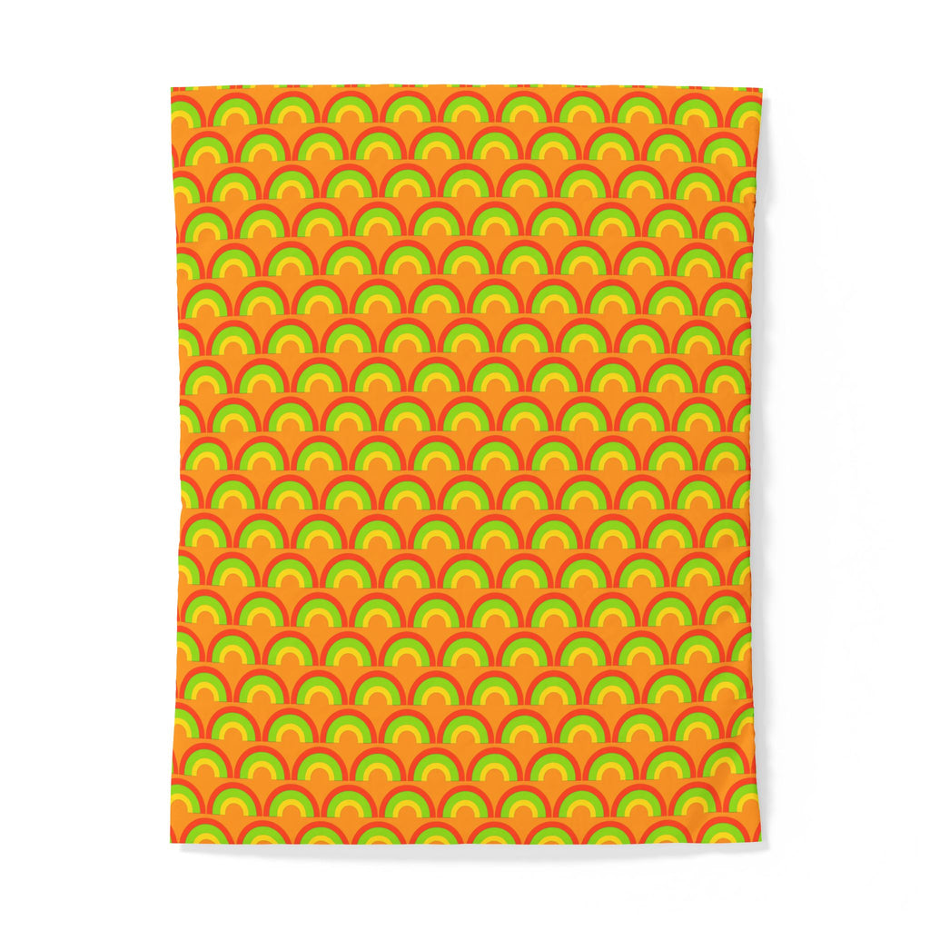 Chromatic Scallop Ripple Cotton Duvet Cover – Hot Citrus
