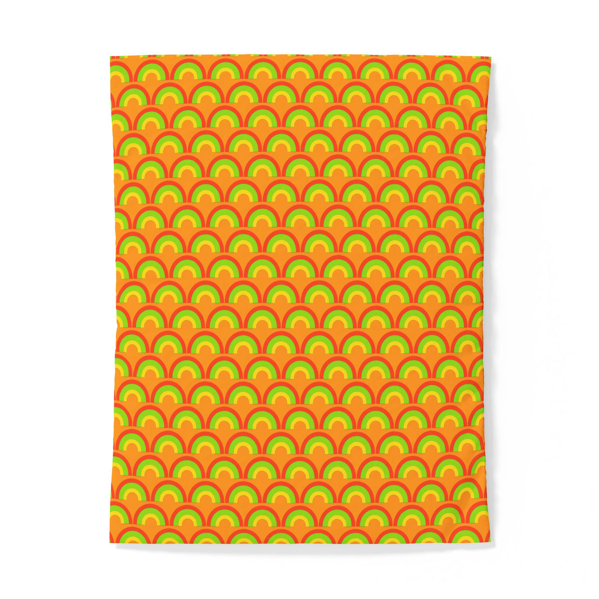 Chromatic Scallop Ripple Cotton Duvet Cover – Hot Citrus