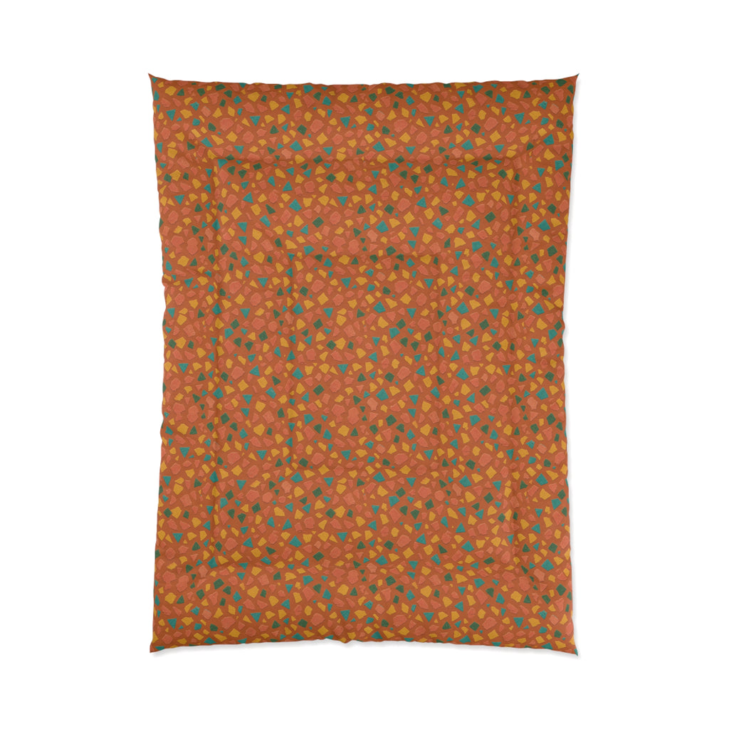 Angular Shard Scatter Comforter – Terrazzo Pattern