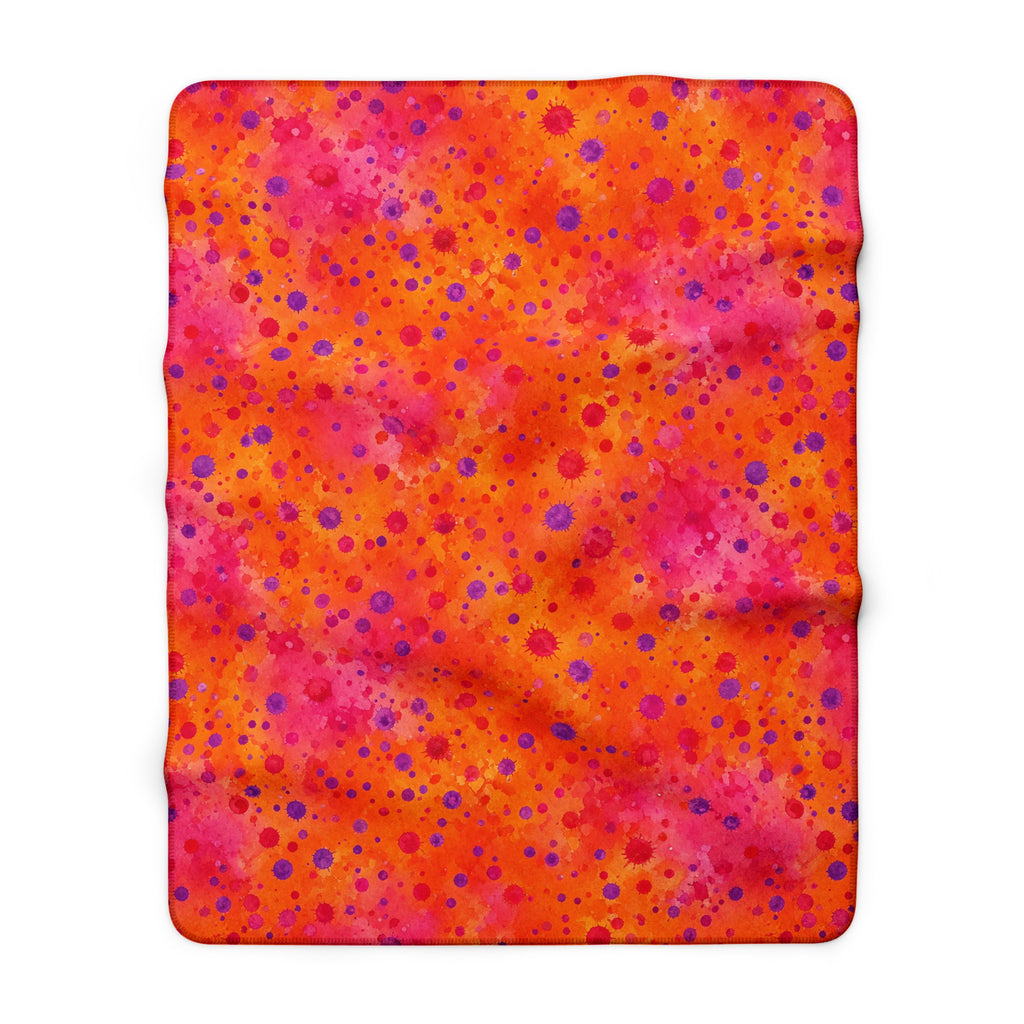 Pigment Dot Bleeds Sherpa Fleece Blanket – Watercolour Bleed Pattern