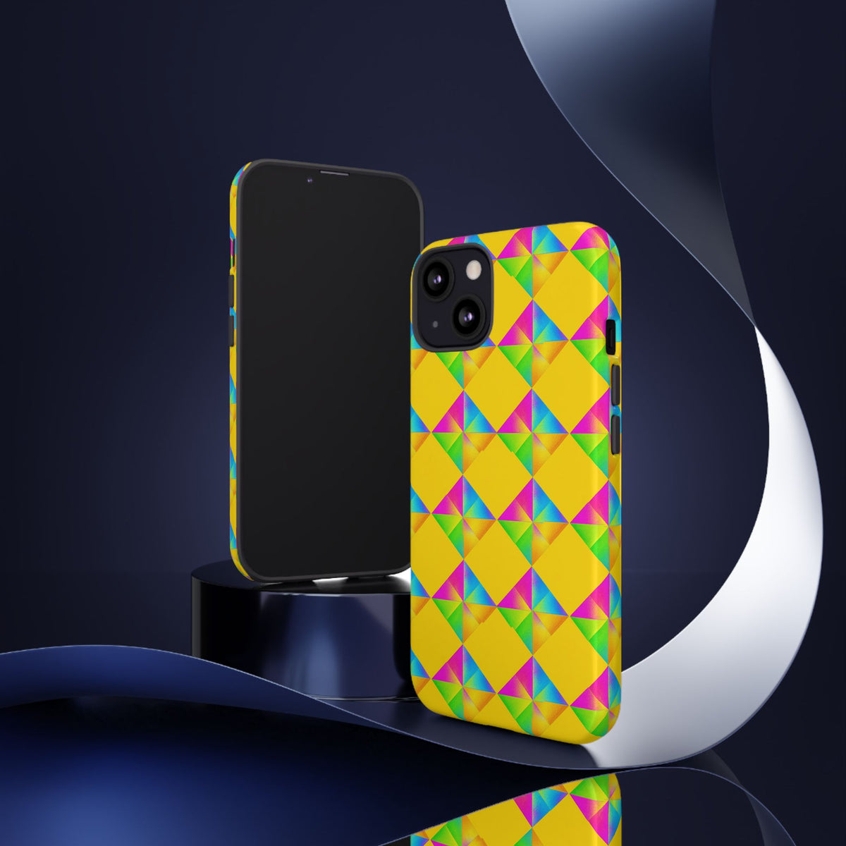 Iridescent Kite Quartet Tough Phone Case – Iridescent Geometric Pattern