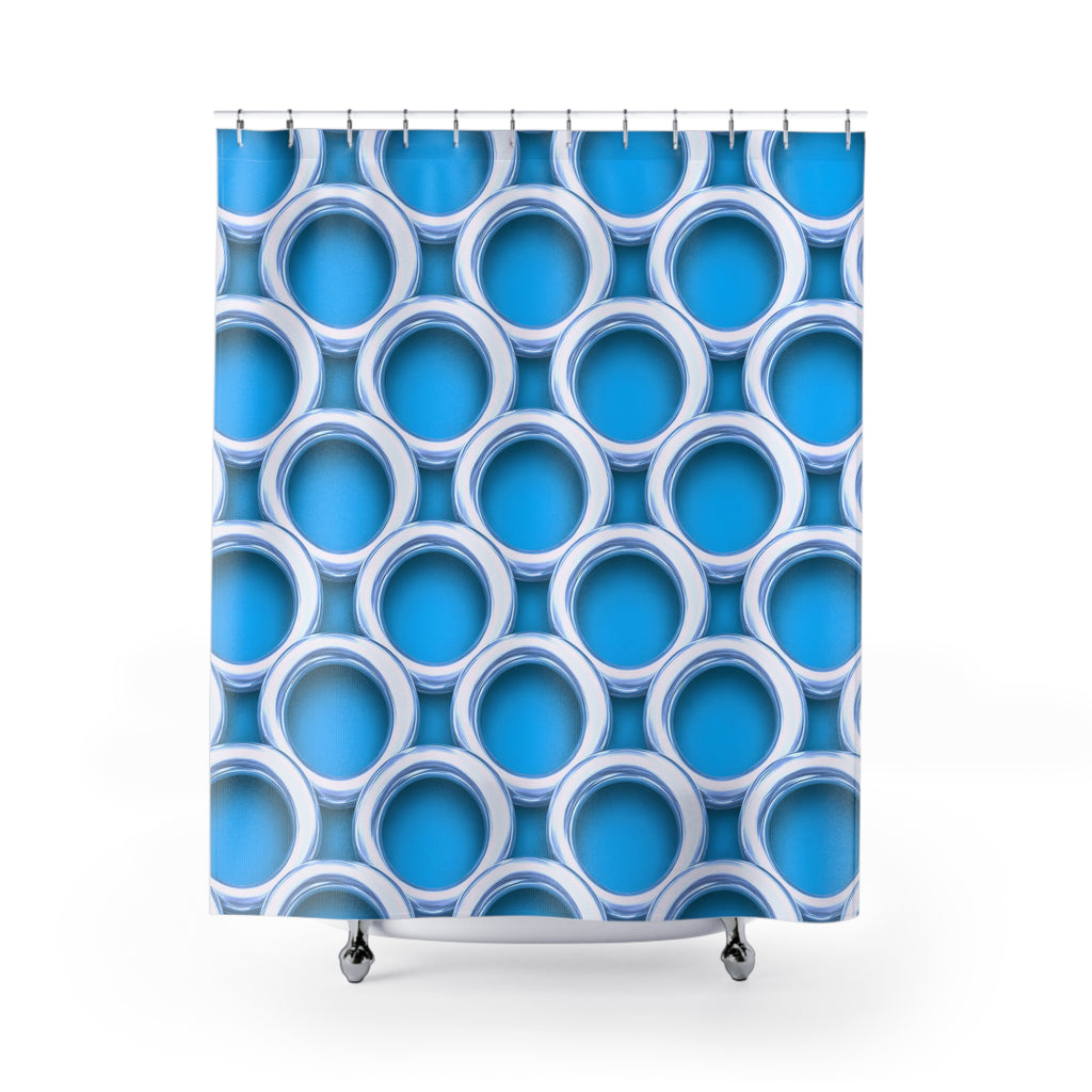 Big Gold Ring Weave Shower Curtain – Ice Jewel