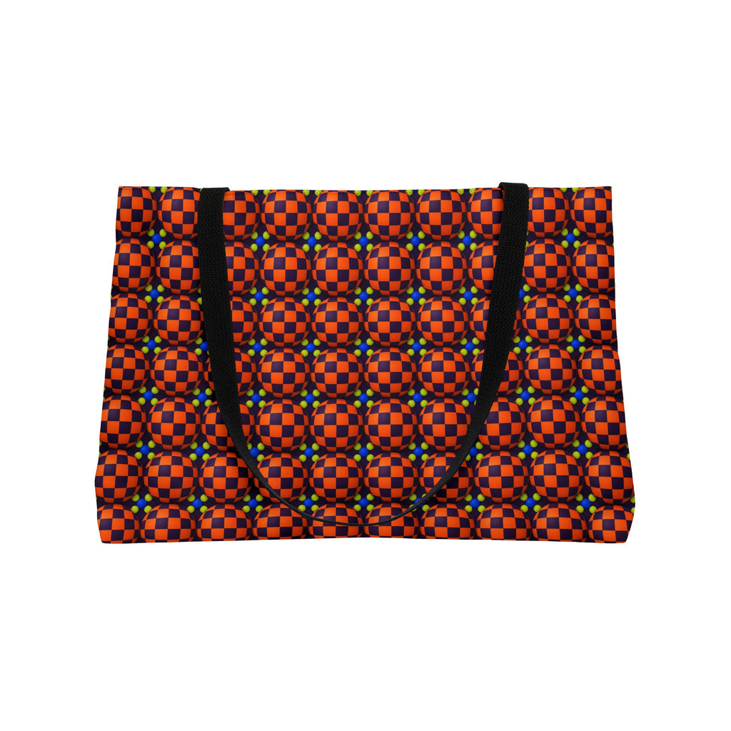 Checker Bulge Weekender Tote Bag – Op-Art Pattern
