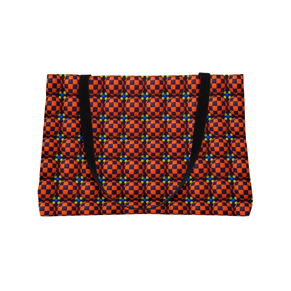 Checker Bulge Weekender Tote Bag – Op-Art Pattern