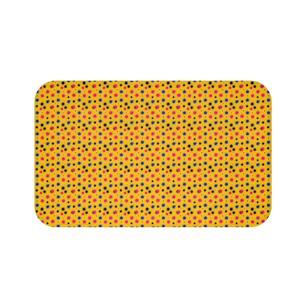 Splash Crowns Bath Mat – Ink Splash Pattern