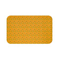 Saffron Splat Storm Bath Mat – Ink Splash Pattern
