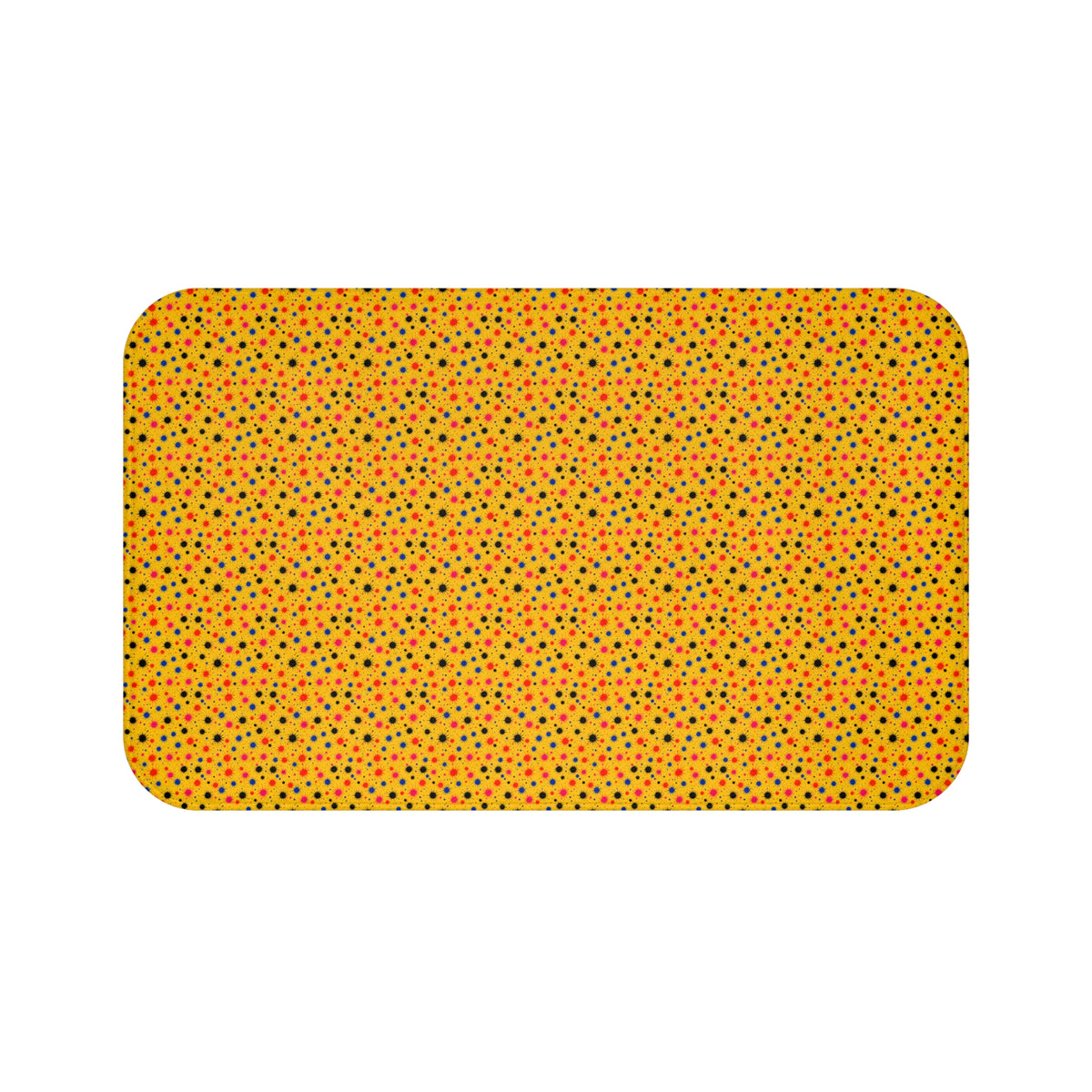 Saffron Splat Storm Bath Mat – Ink Splash Pattern